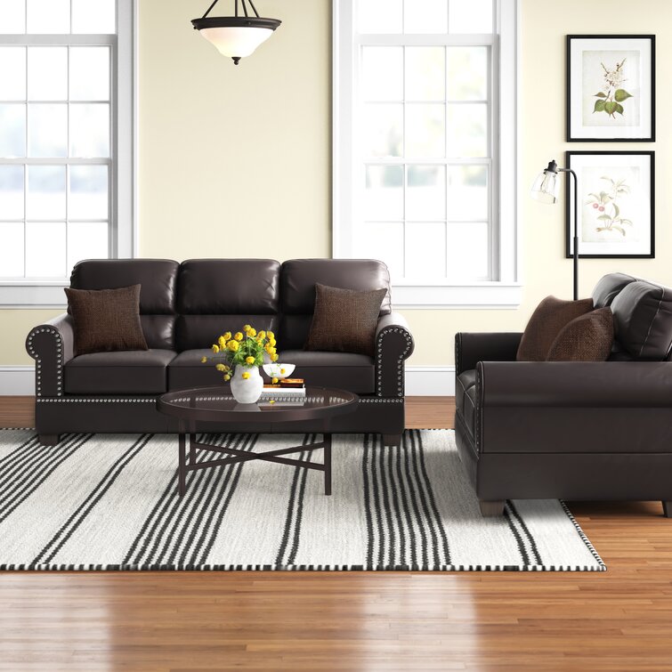 Wayfair faux on sale leather couch